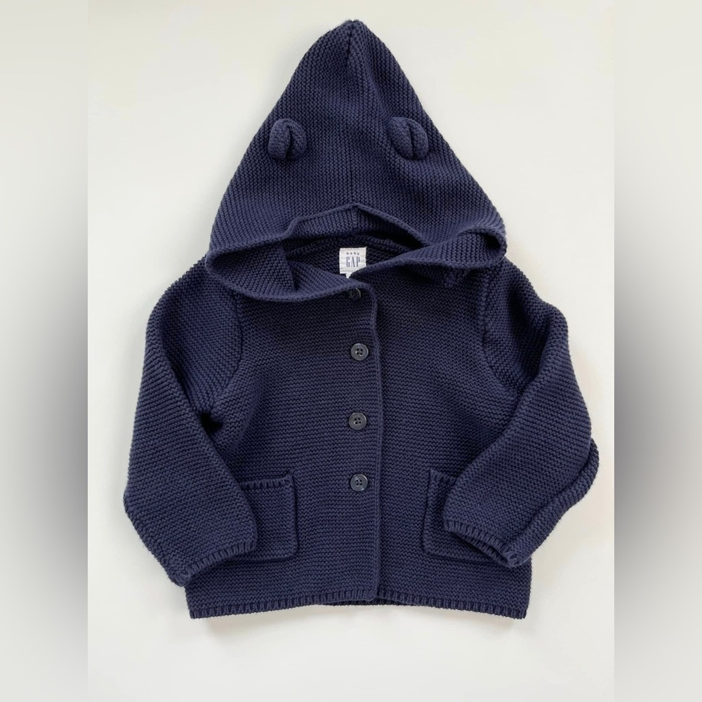 🩵4/$20‎ GAP Dark Blue Hooded Cardigan